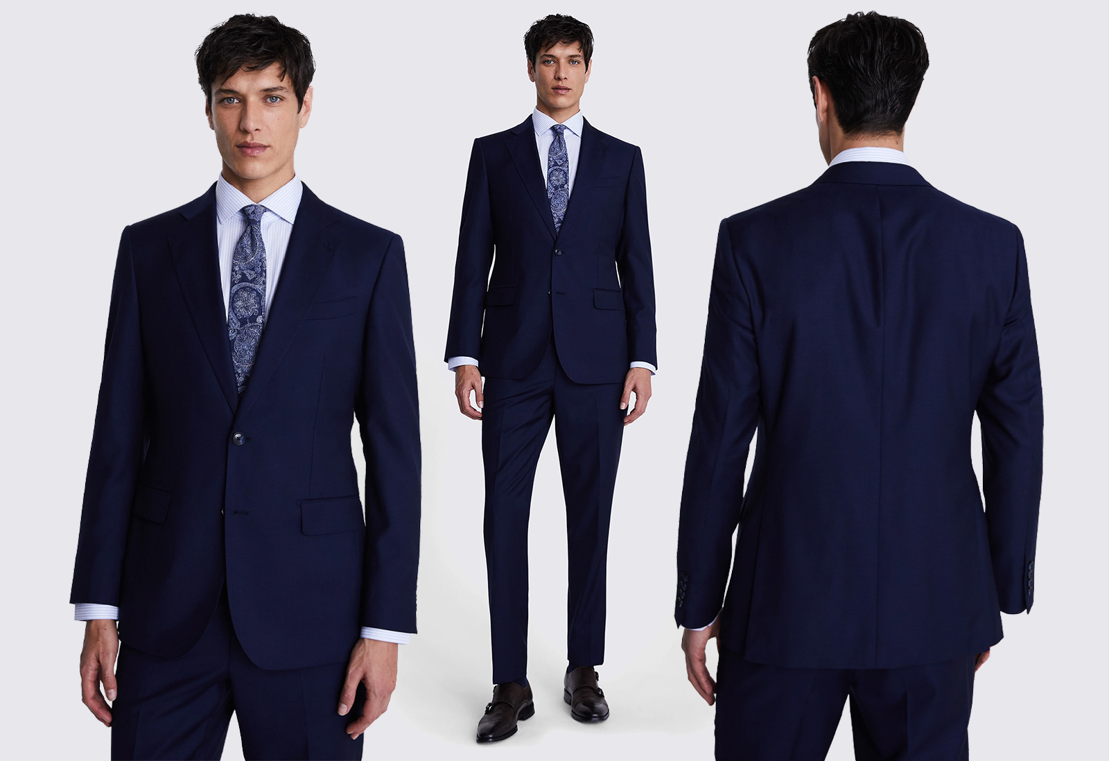 Moss - Italian Zegna tailored fit navy jacket