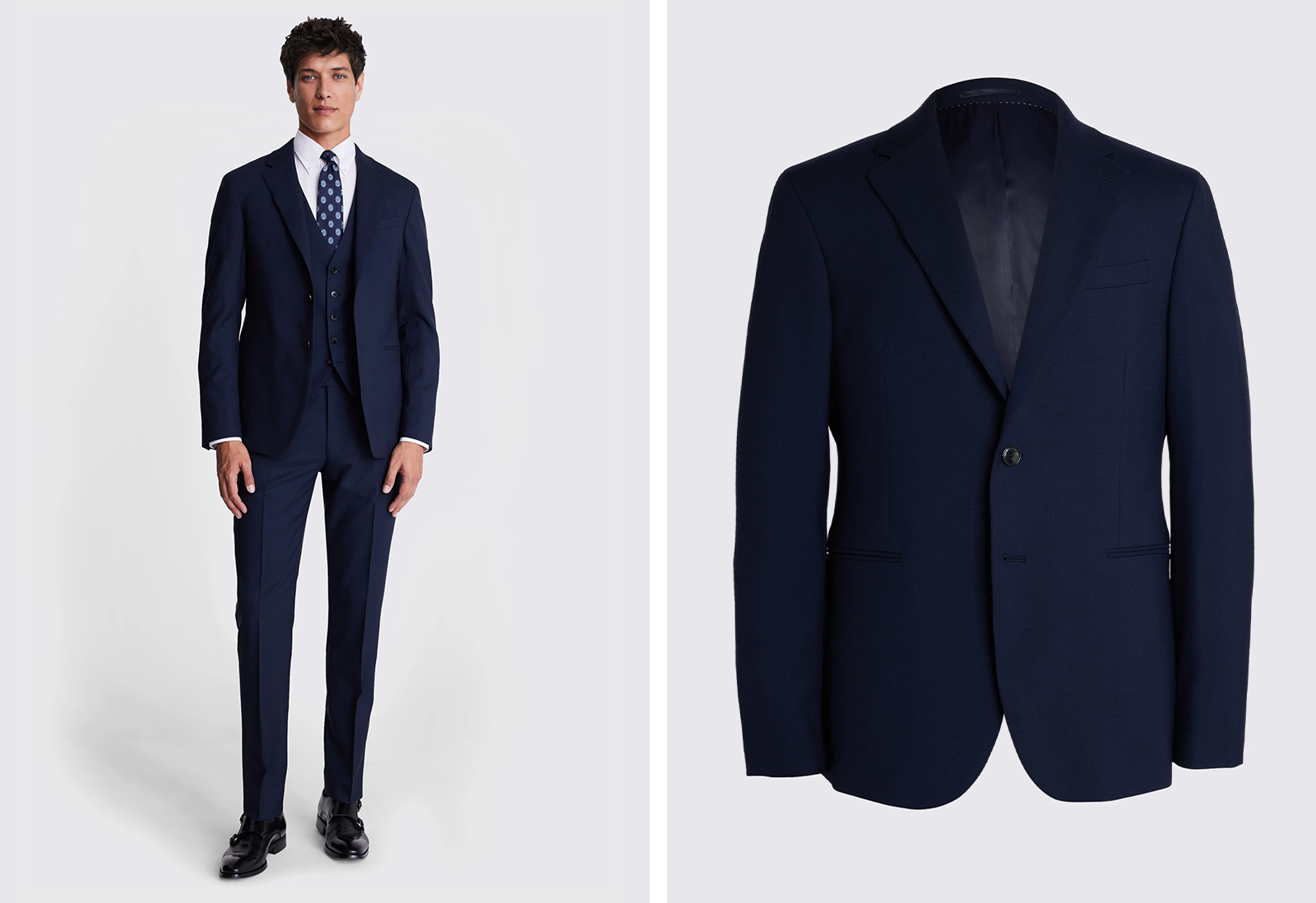 Moss - Barberis Italian slim fit navy suit