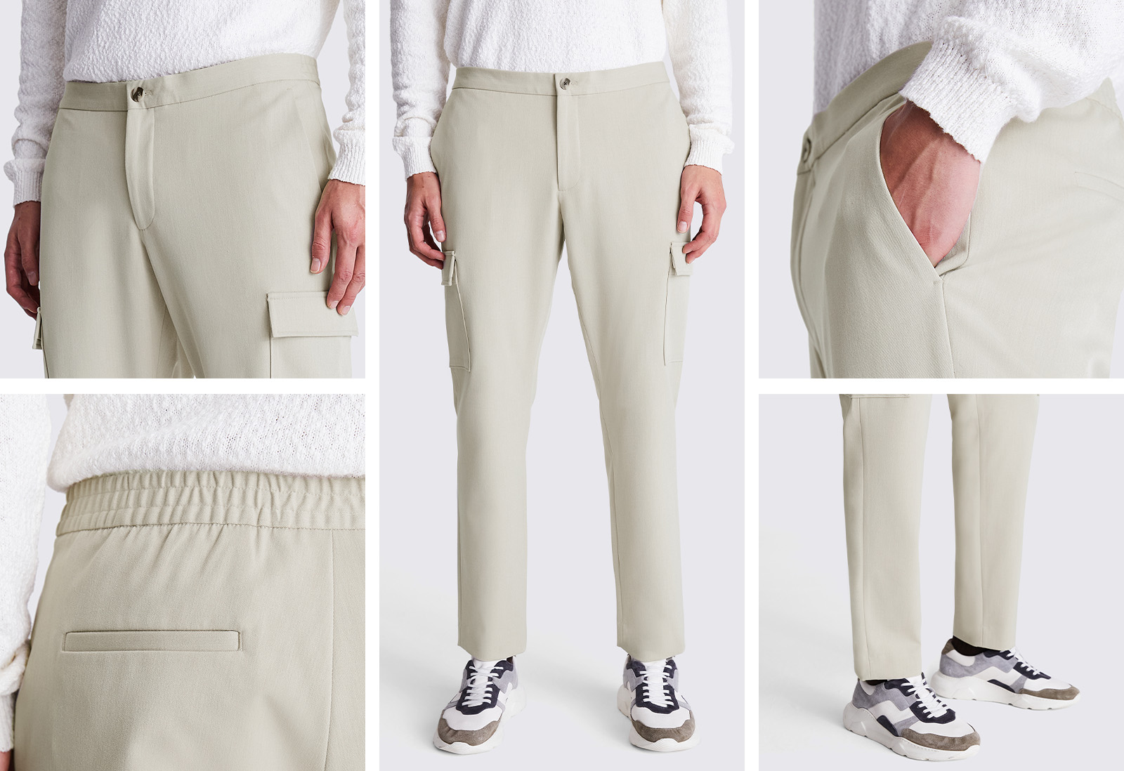 Moss - light taupe cargo trousers