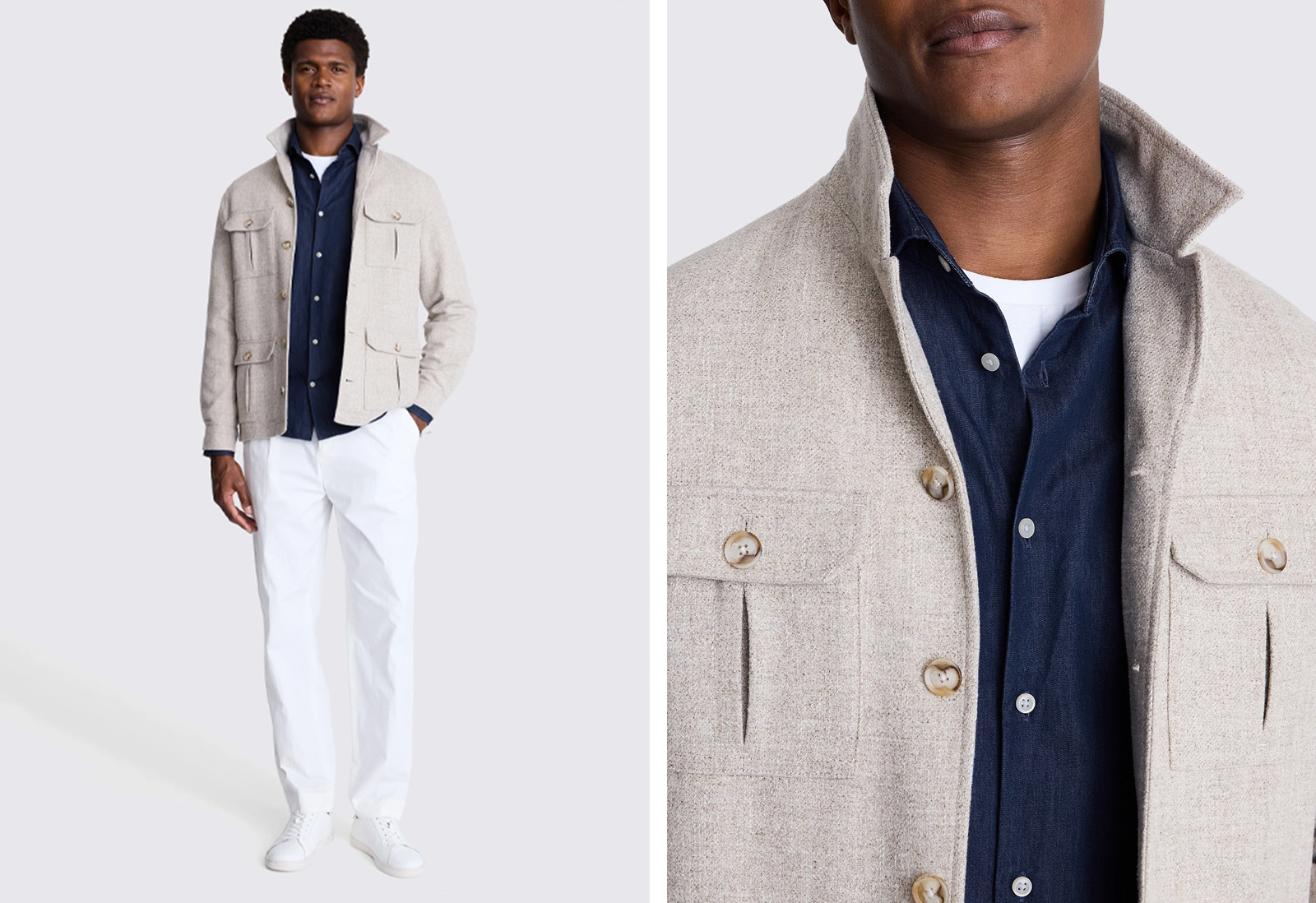 Moss - light camel safari jacket