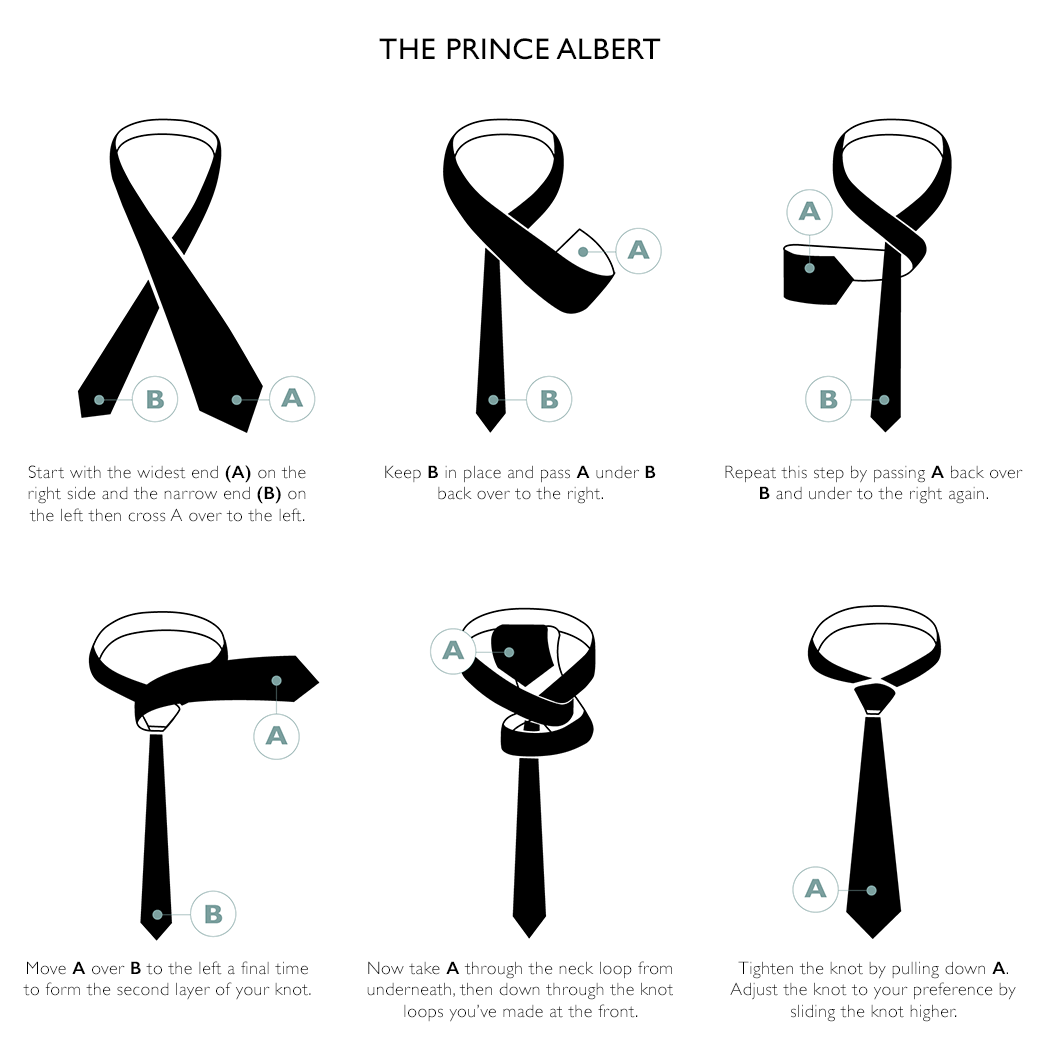 How to tie a Prince Albert knot
