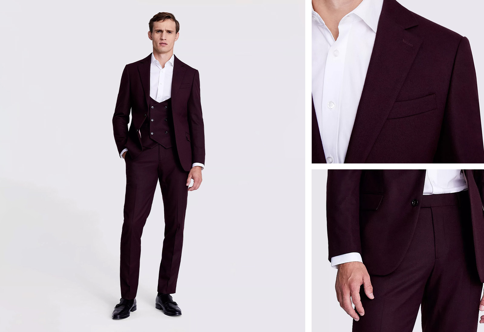 Moss Tailored Claret Suit