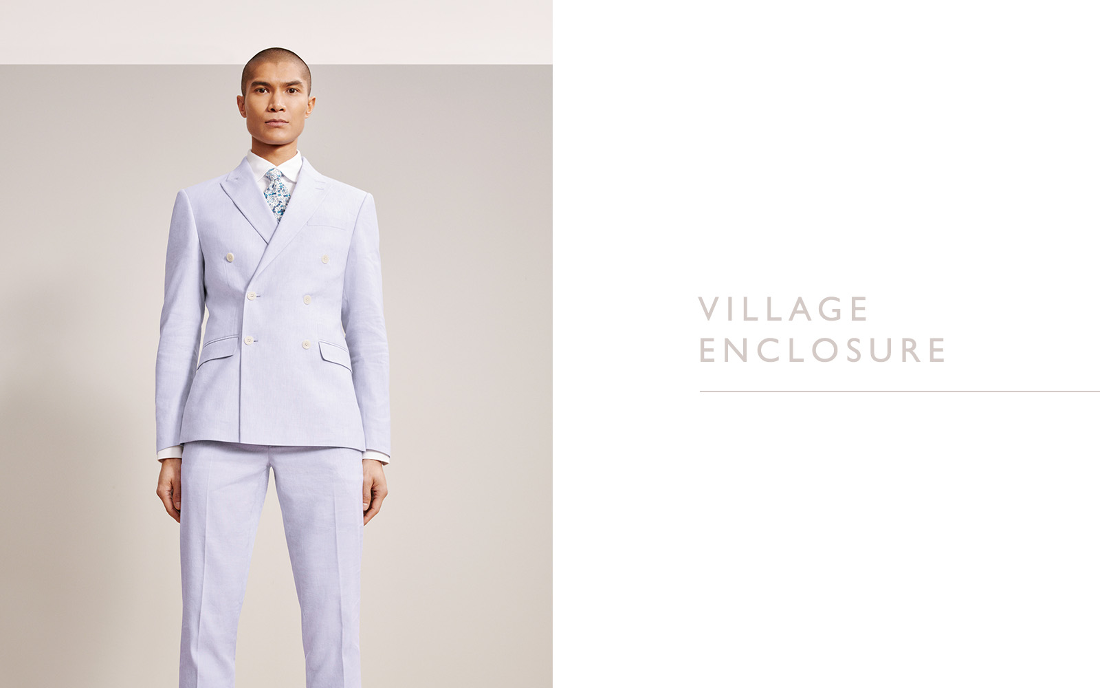 what to wear to ascot; men dressed in pastel suits for the village enclosure at ascot 
