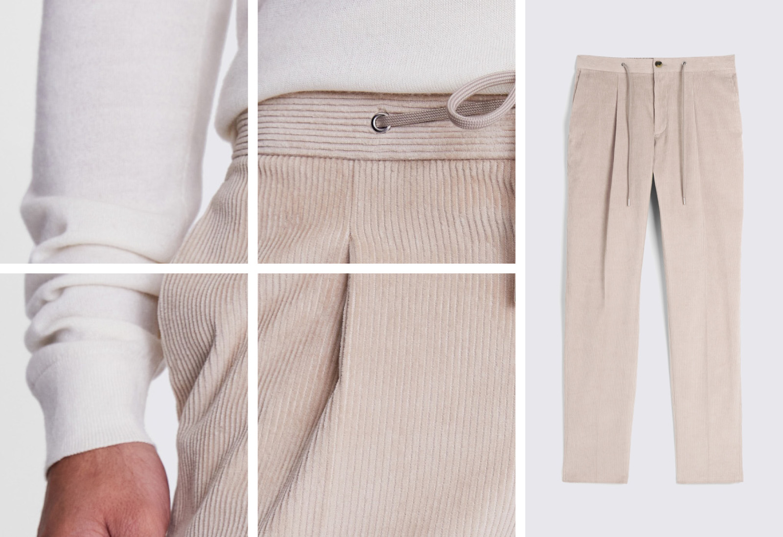 Moss Blonde Camel Cord Trousers