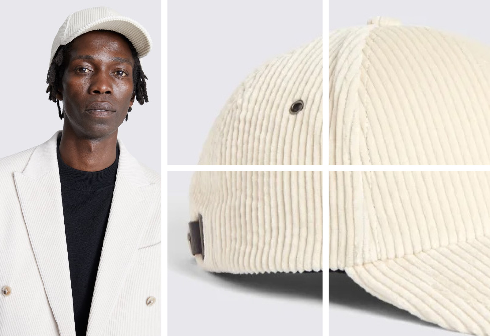 Moss Winter White Cord Cap