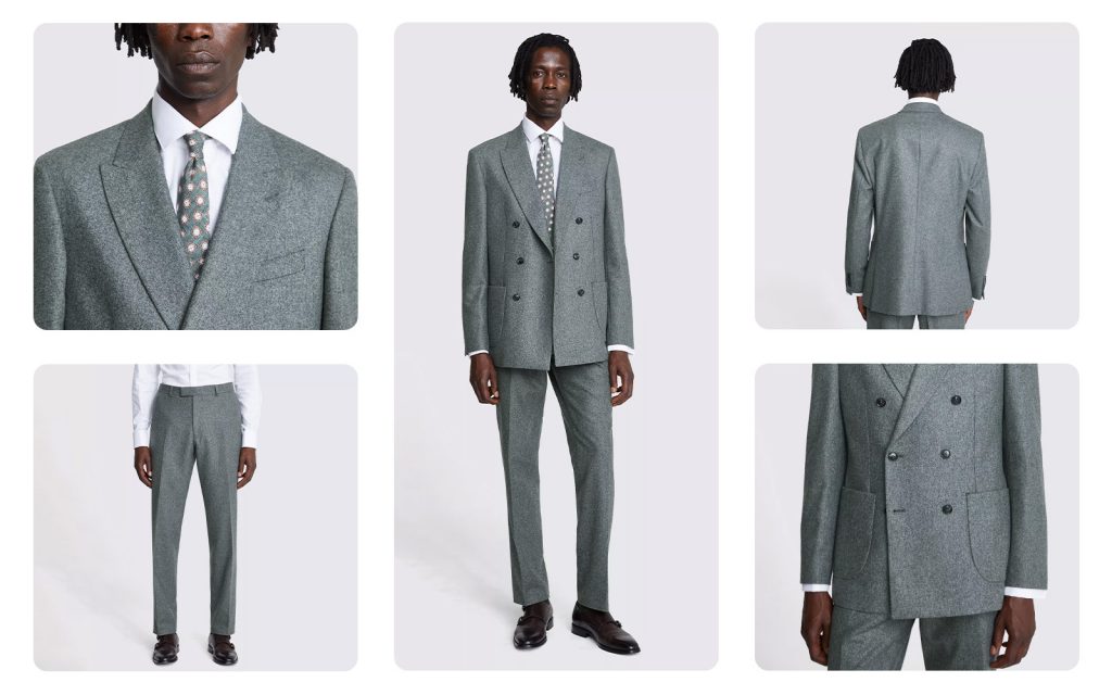 Moss sage flannel suit