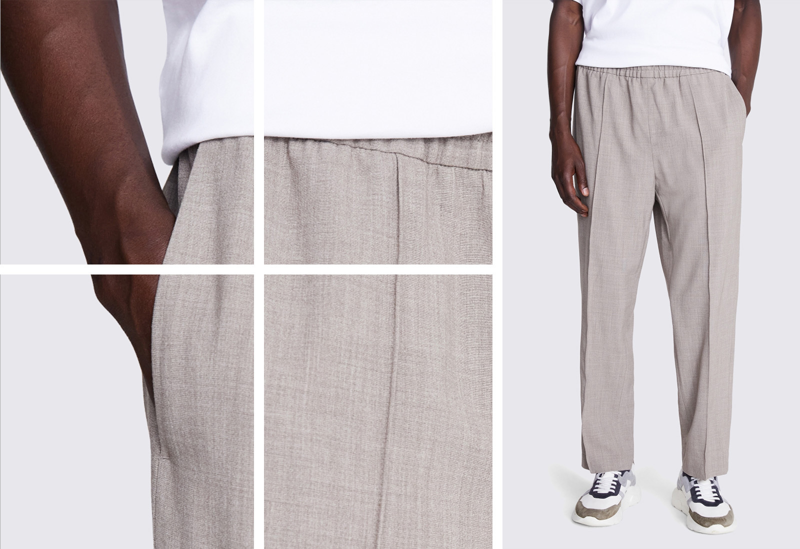 taupe relaxed trousers