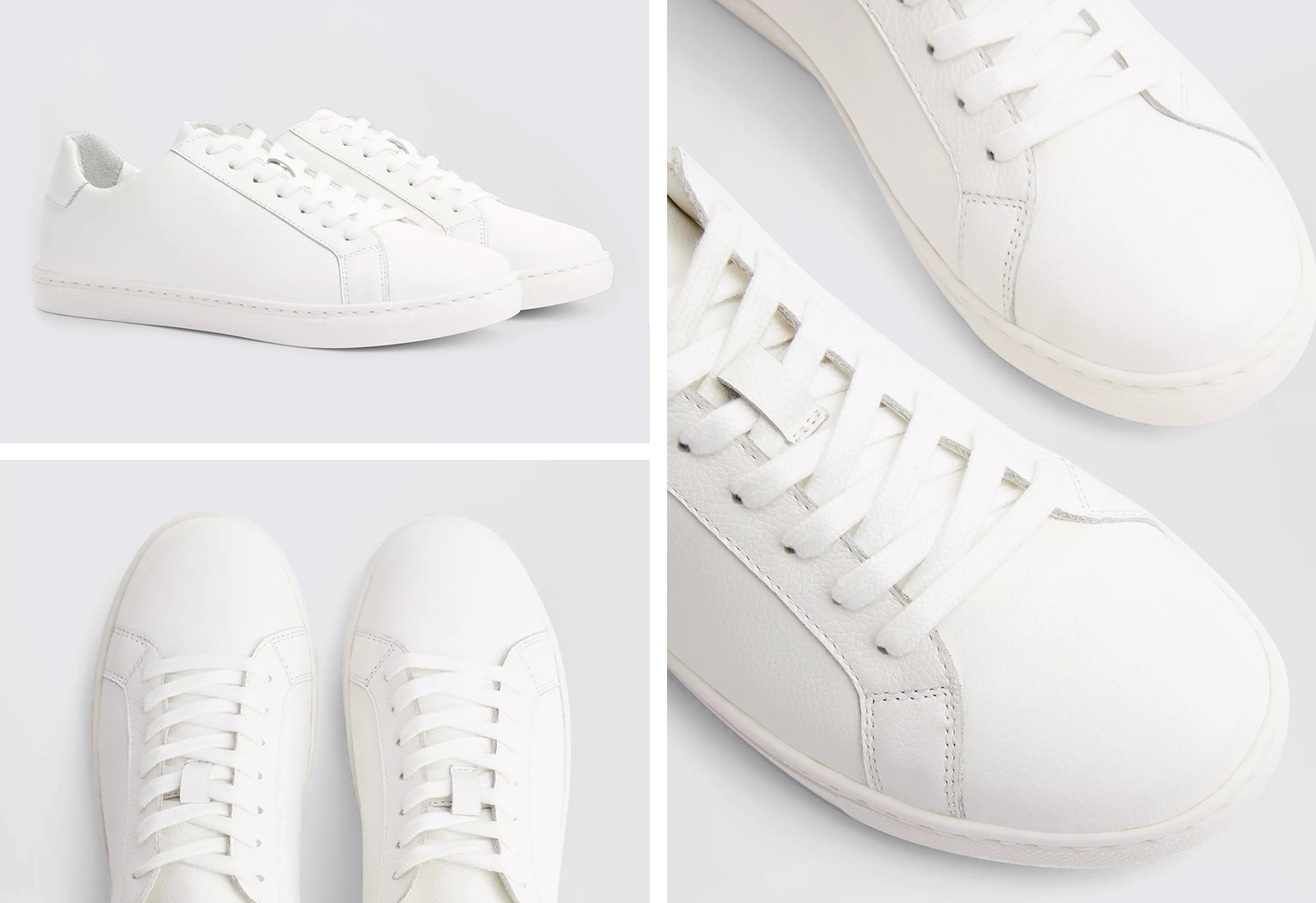 Moss - white leather trainer