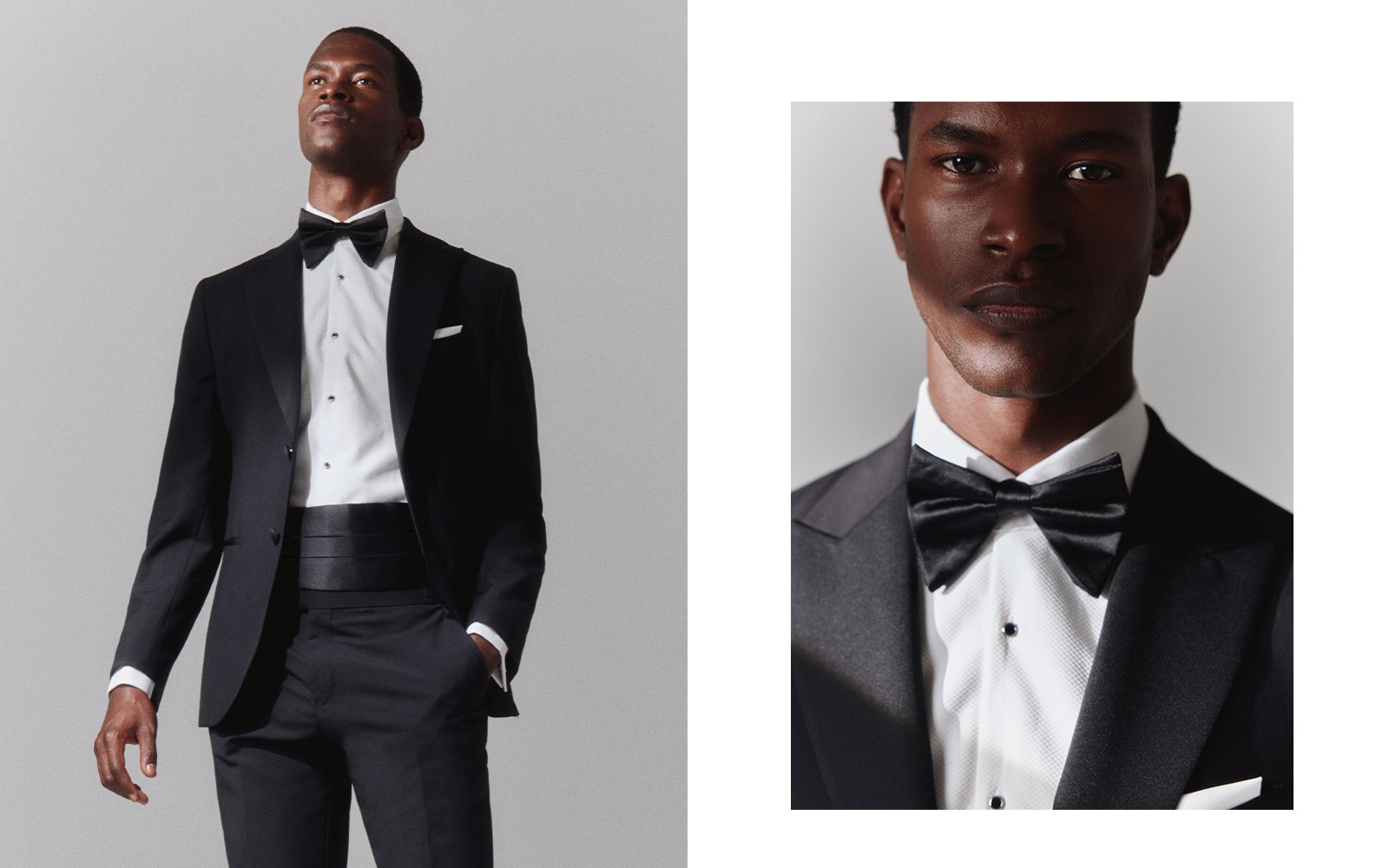 Moss - barberis canonico tailored fit black tuxedo