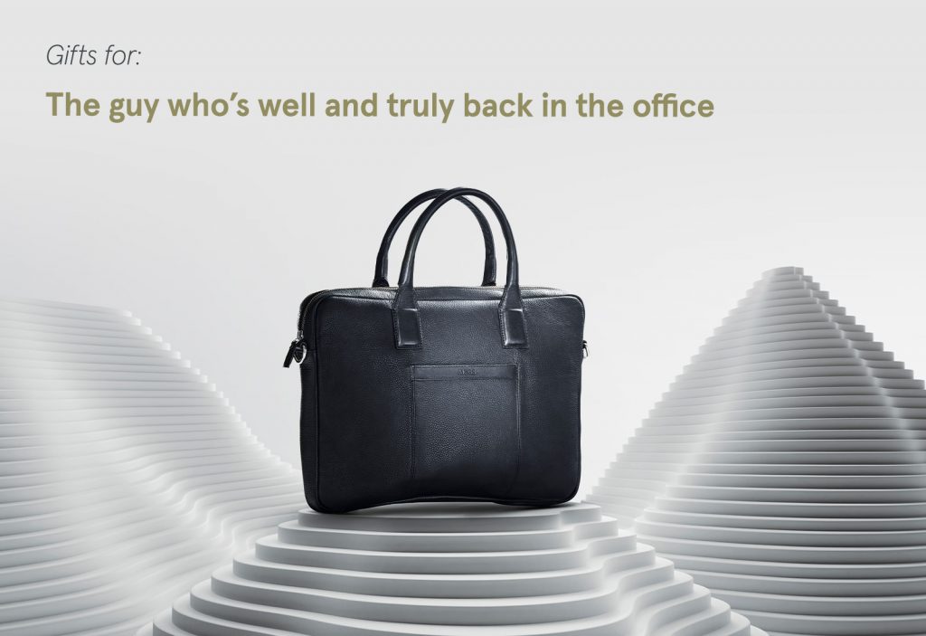 Moss gifting - leather briefcase