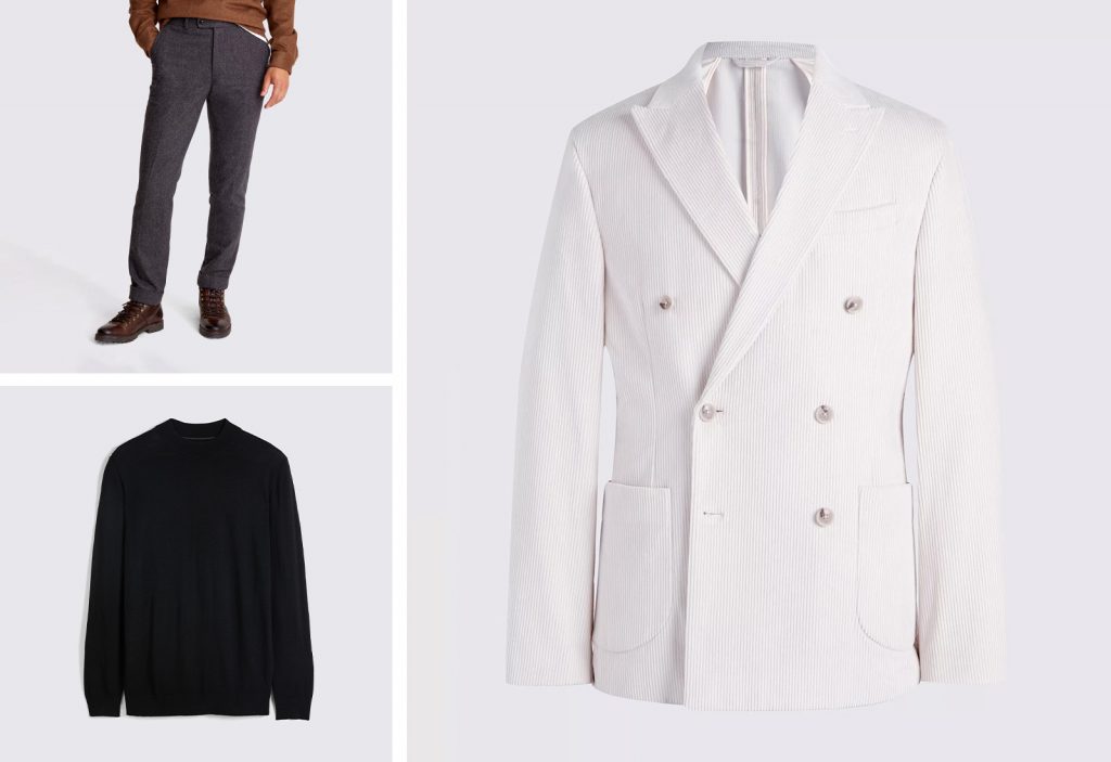 Moss styling - winter white corduroy jacket