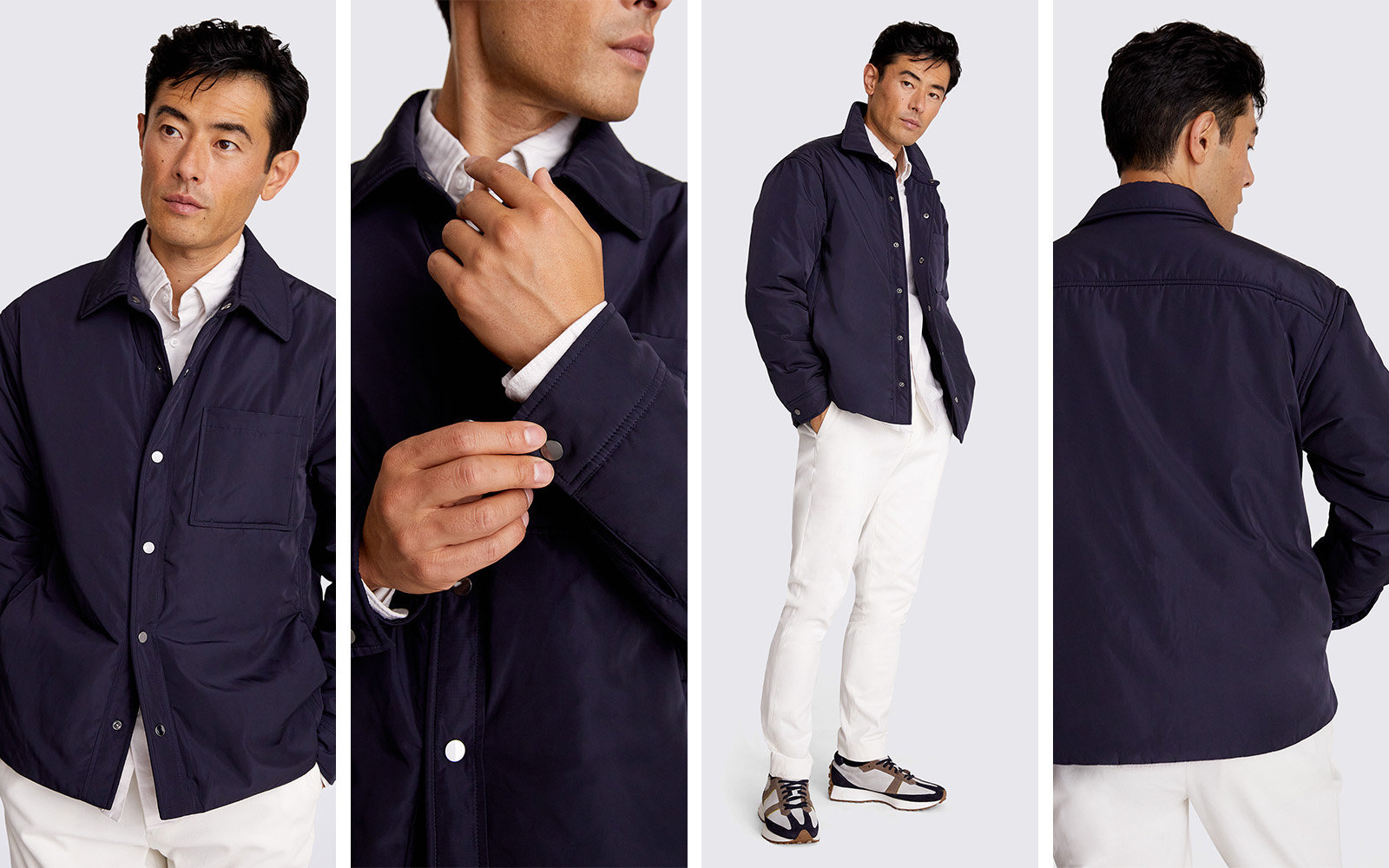 Moss navy wadded jacket