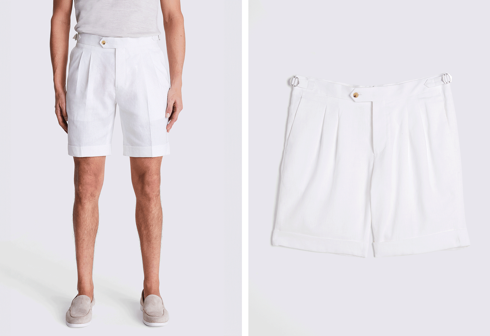 Moss - pleated shorts